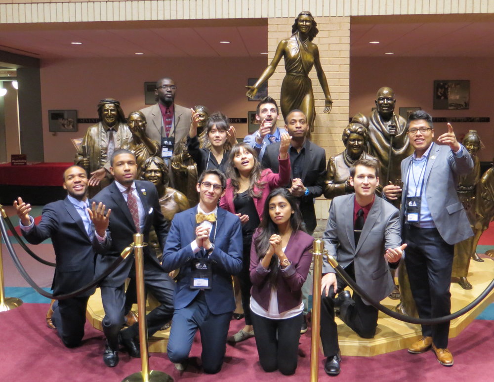 statues at conference headquarters